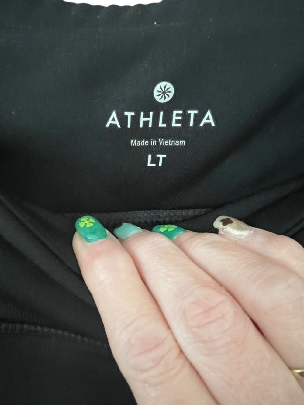 Athleta Black Active Leggings with Logo - Picture 2 of 6
